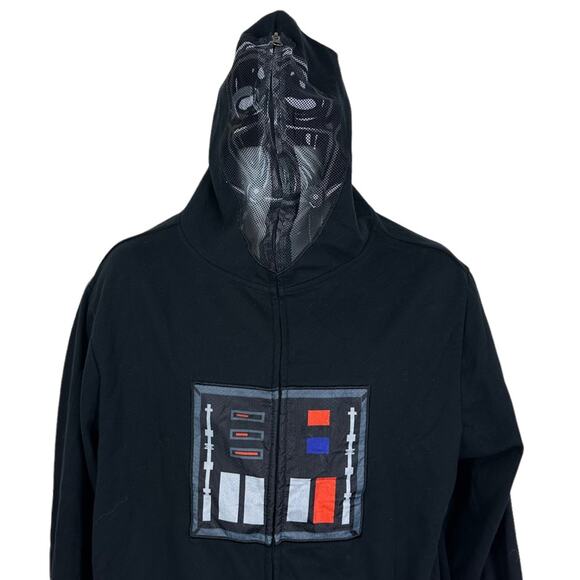 Star Wars Darth Vader Full Zip Hoodie Mesh Mask Size Med NWT - Picture 2 of 6